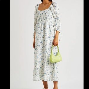 NEW FAITHFULL THE BRAND MARITA FLORAL LINEN DRESS